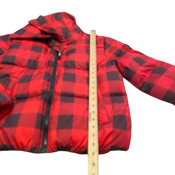 Juicy Couture Black Label Buffalo Red/Black Plaid FunnelNeck Puffer-Size Small - Picture 11 of 16